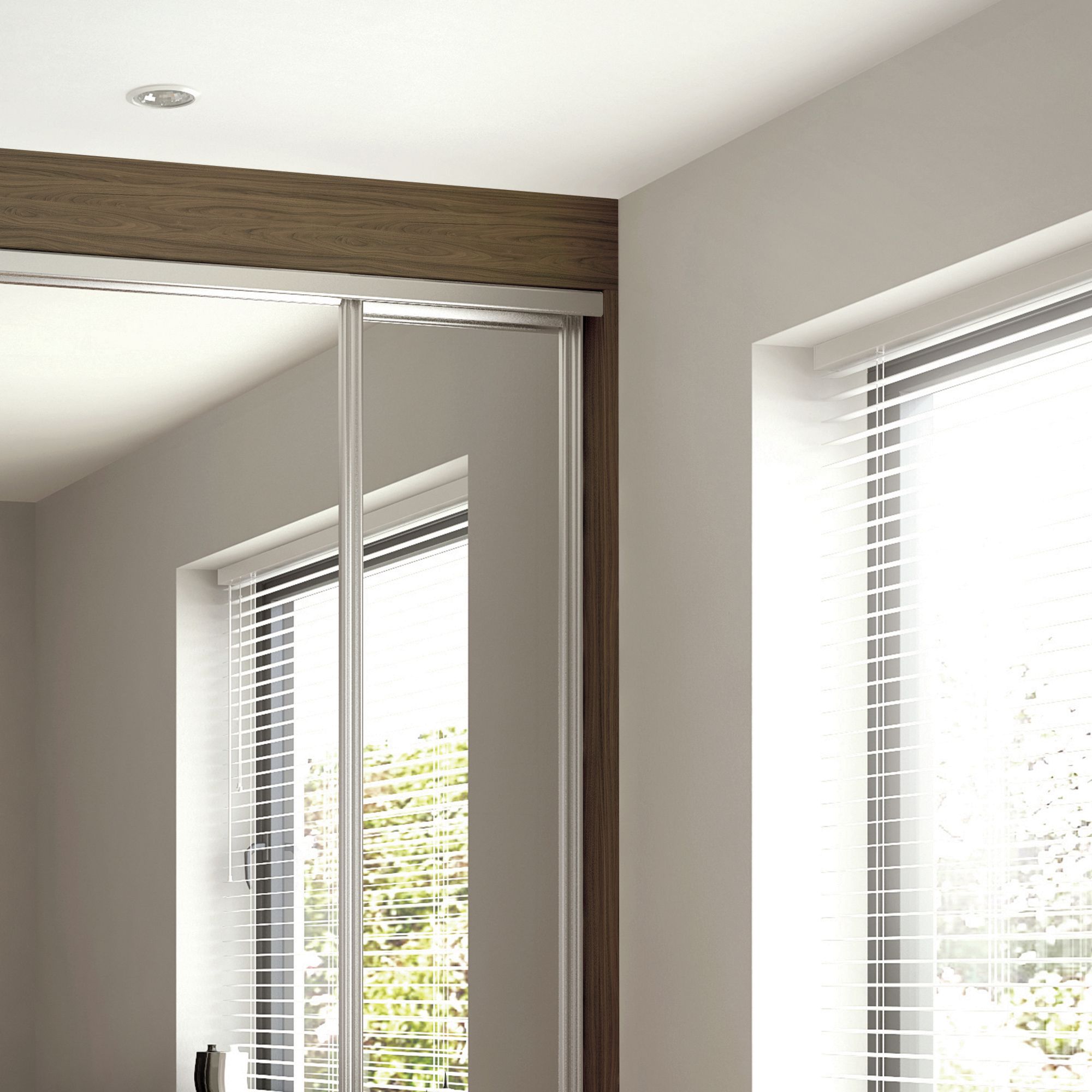Spacepro Sliding Wardrobes Accessories Brown walnut effect Wardrobe Liner panel (W)90mm