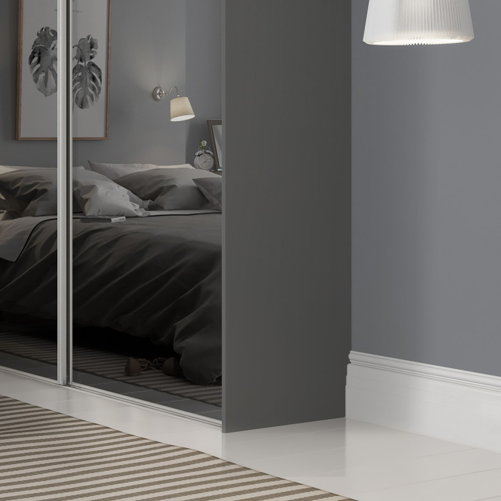 Spacepro Sliding Wardrobes Accessories Dark grey Wardrobe End panel (L)2800mm (W)620mm