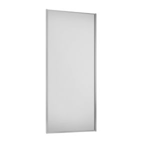 Spacepro Sliding Wardrobes Full length Matt White Silver frame Single panel door, (H) 2220mm x (W) 610mm