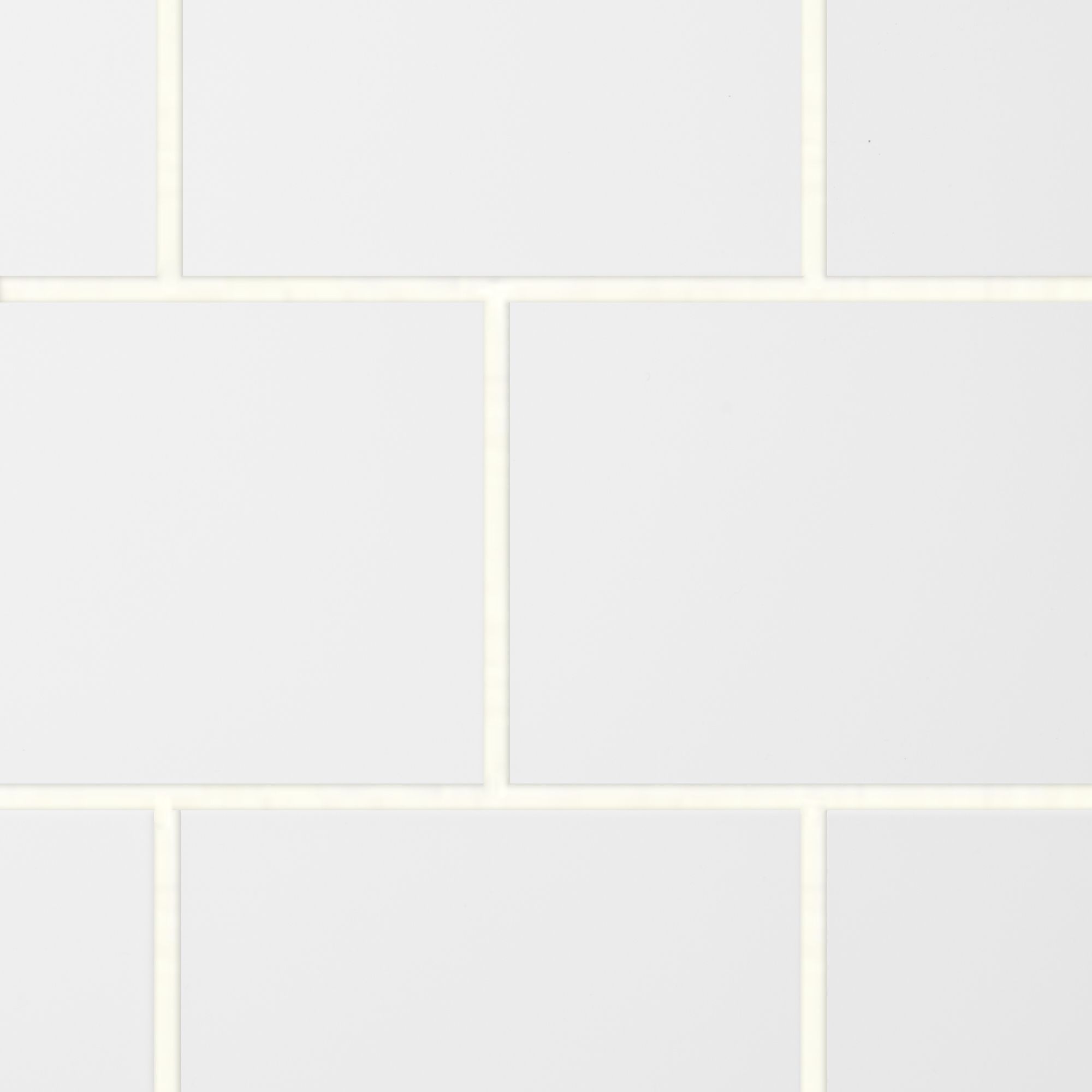 Spezzia White Gloss Flat Glossy Ceramic Indoor Wall Tile, Pack of 20, (L)250mm (W)200mm