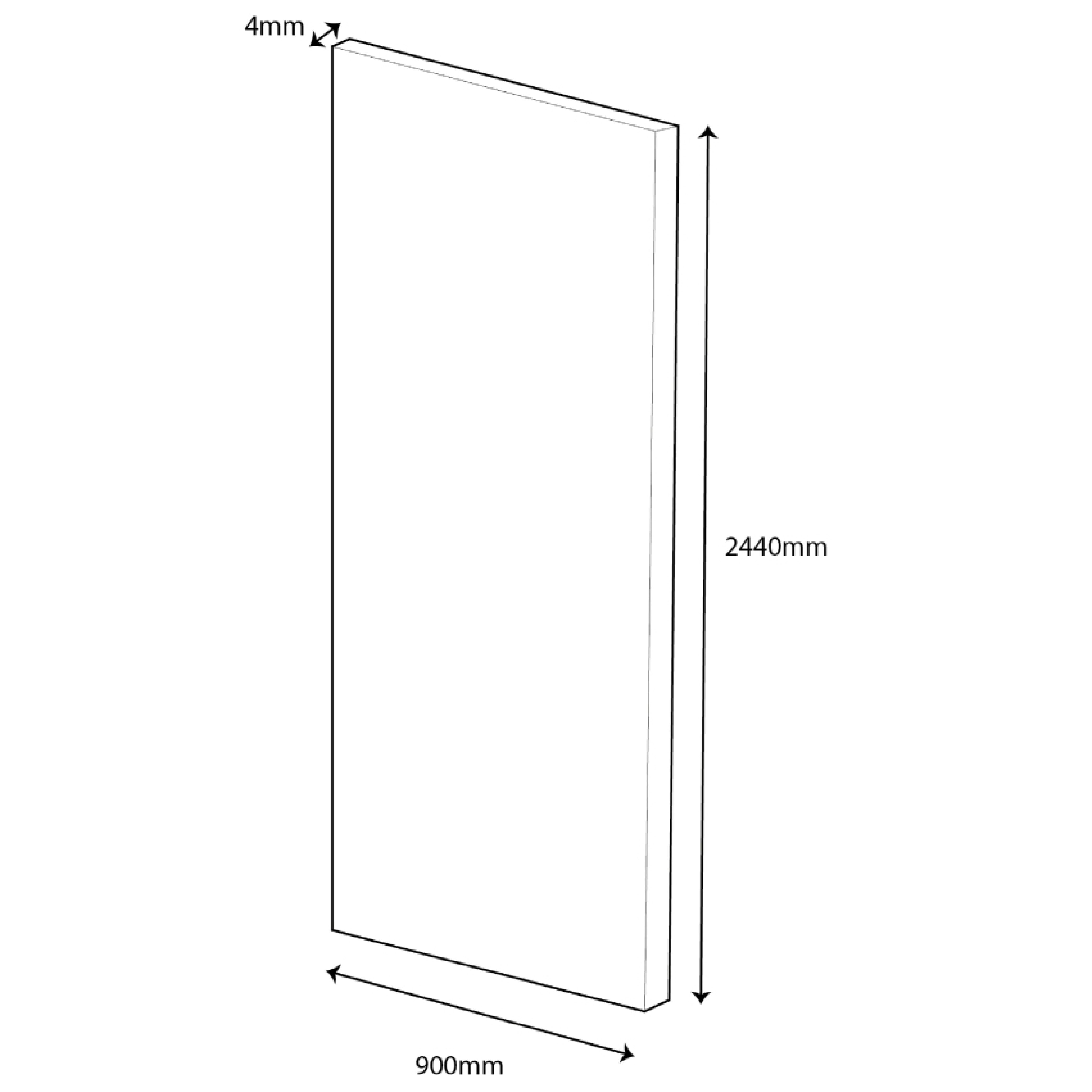 Splashwall Alloy Aluminium Bathroom & wet room Decorative panel (H)2420mm (W)600mm - Matt Geo Storm Beige