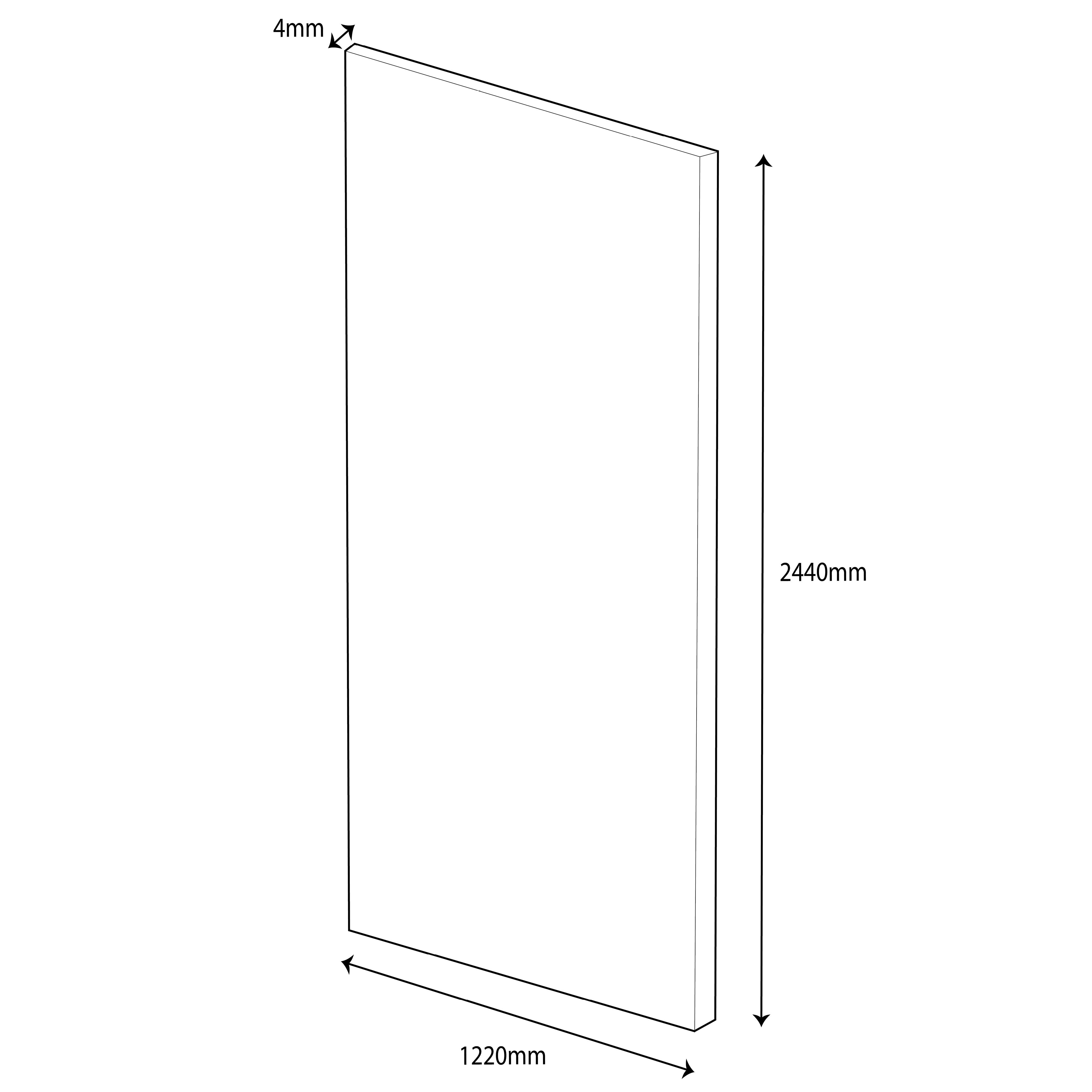 Splashwall Alloy Aluminium Bathroom & wet room Decorative panel (H)2440mm (W)1220mm - Matt Fossil Stone effect