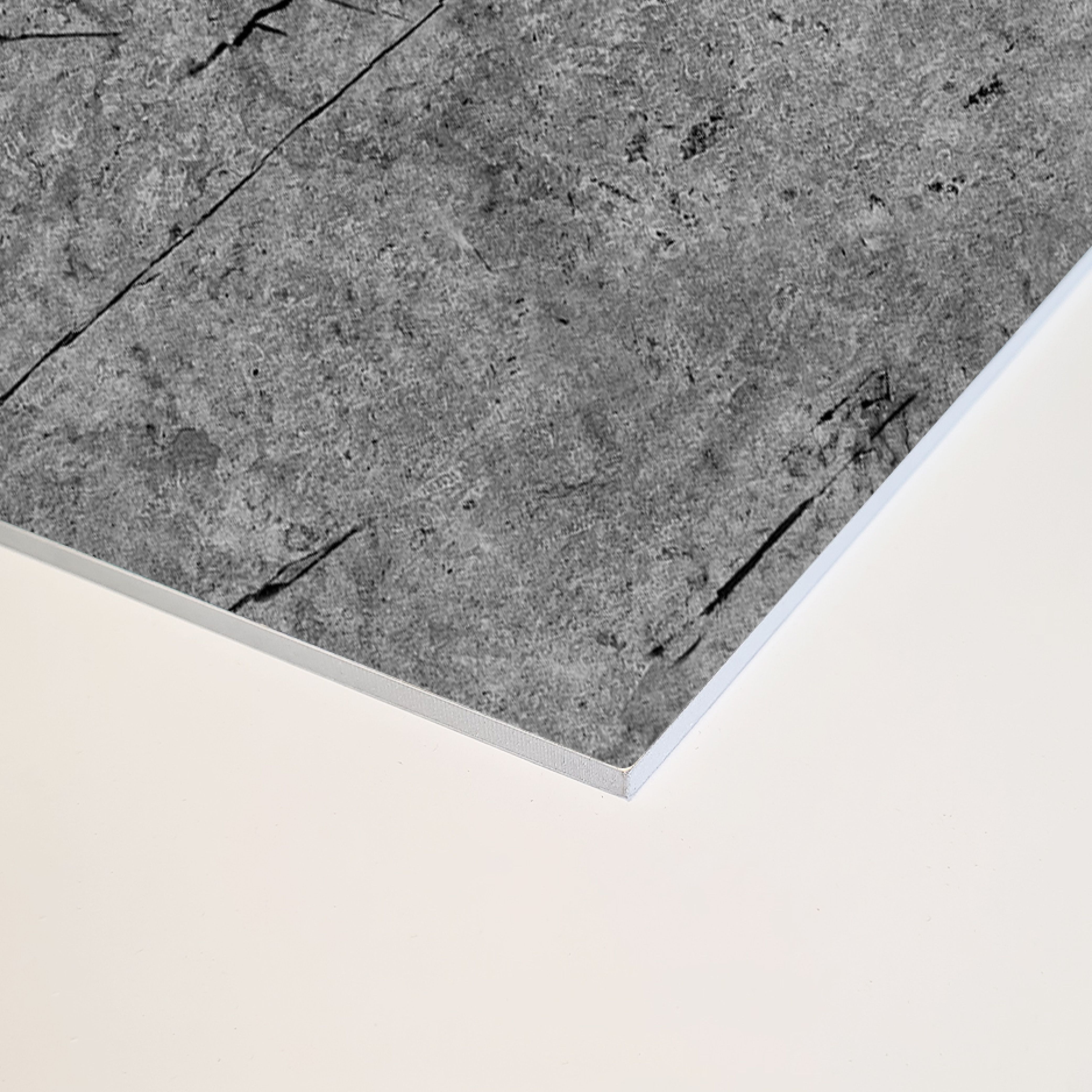 Splashwall Alloy Aluminium Bathroom & wet room Decorative panel (H)2440mm (W)600mm - Matt Tempesta