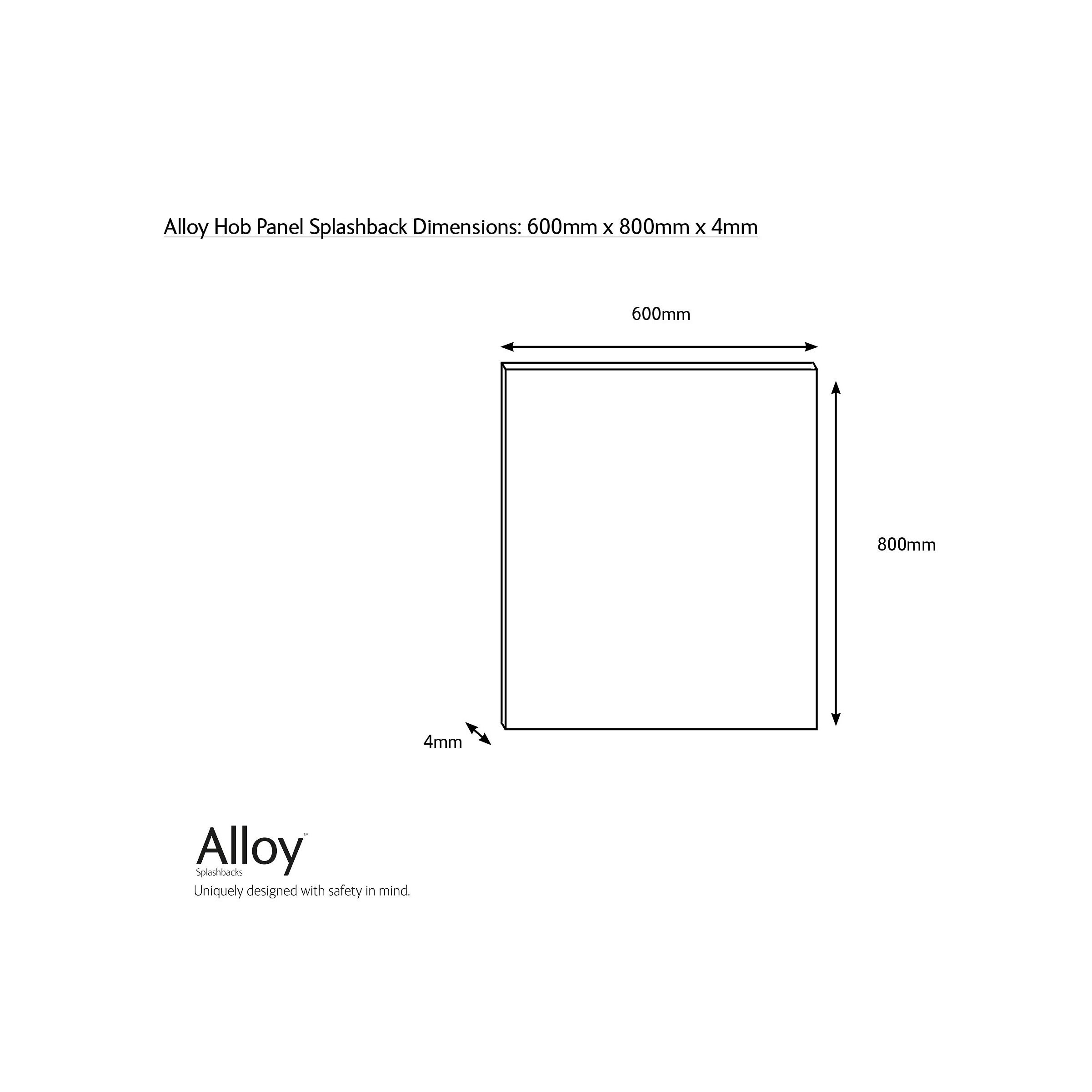 Splashwall Alloy Brown Walnut geometric Aluminium Splashback, (H)800mm (W)600mm (T)4mm