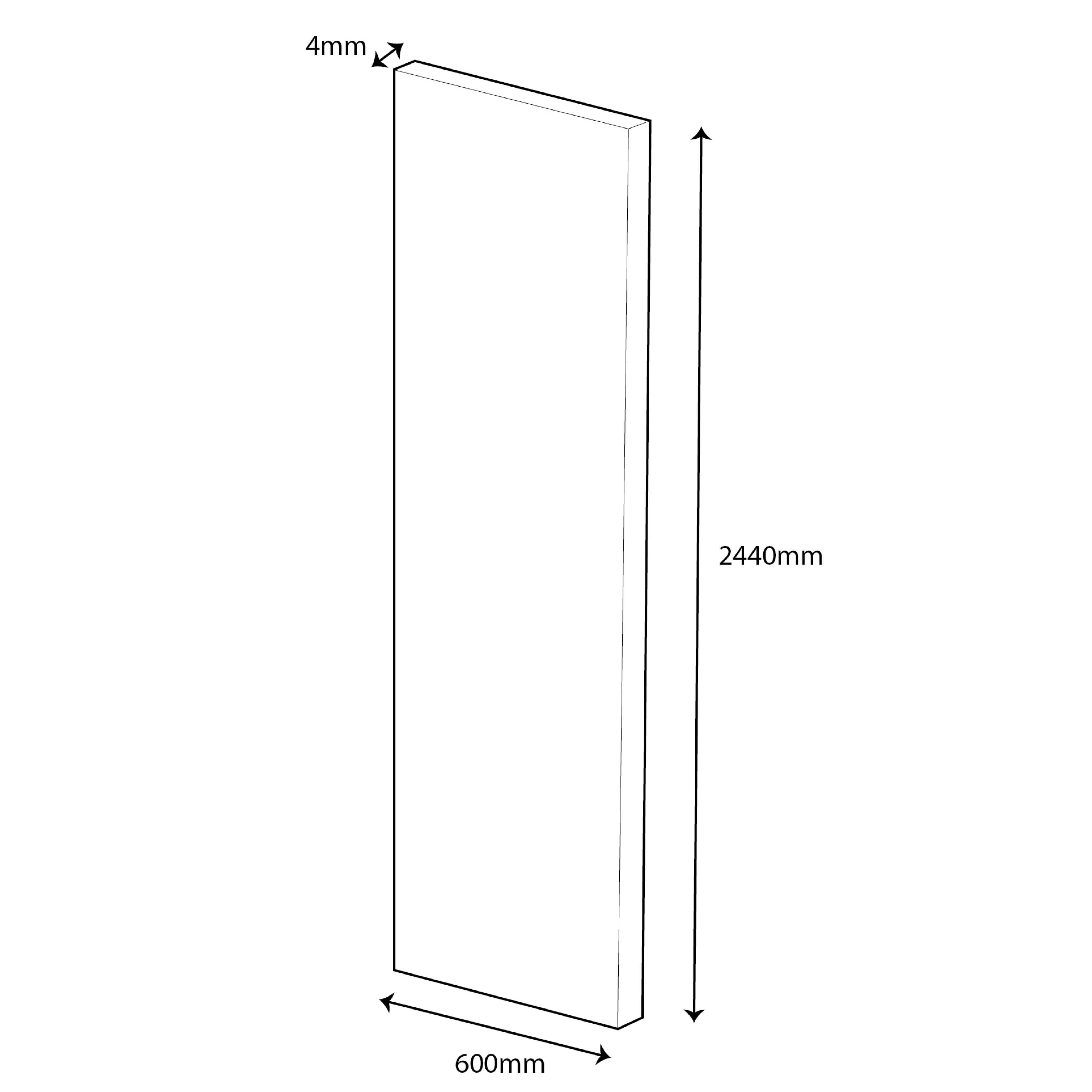 Splashwall Alloy Double-sided Aluminium Bathroom & wet room Decorative panel (H)2400mm (W)600mm - Gloss Turquoise & slate grey