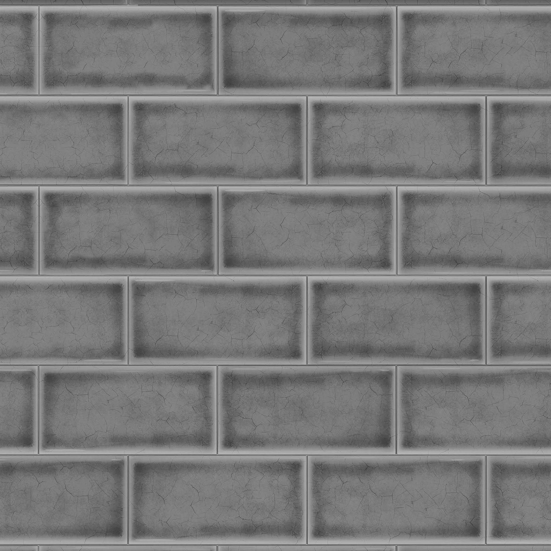 Splashwall Alloy Grey Subway pattern Aluminium Splashback, (H)800mm (W)900mm (T)4mm