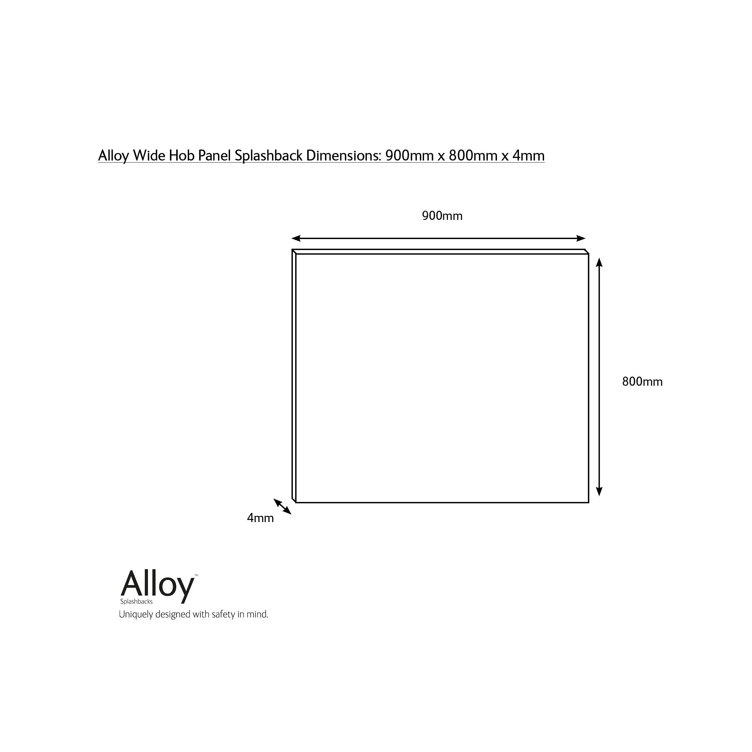 Splashwall Alloy Grey Urban cluster Concrete effect Aluminium Splashback, (H)800mm (W)900mm (T)4mm