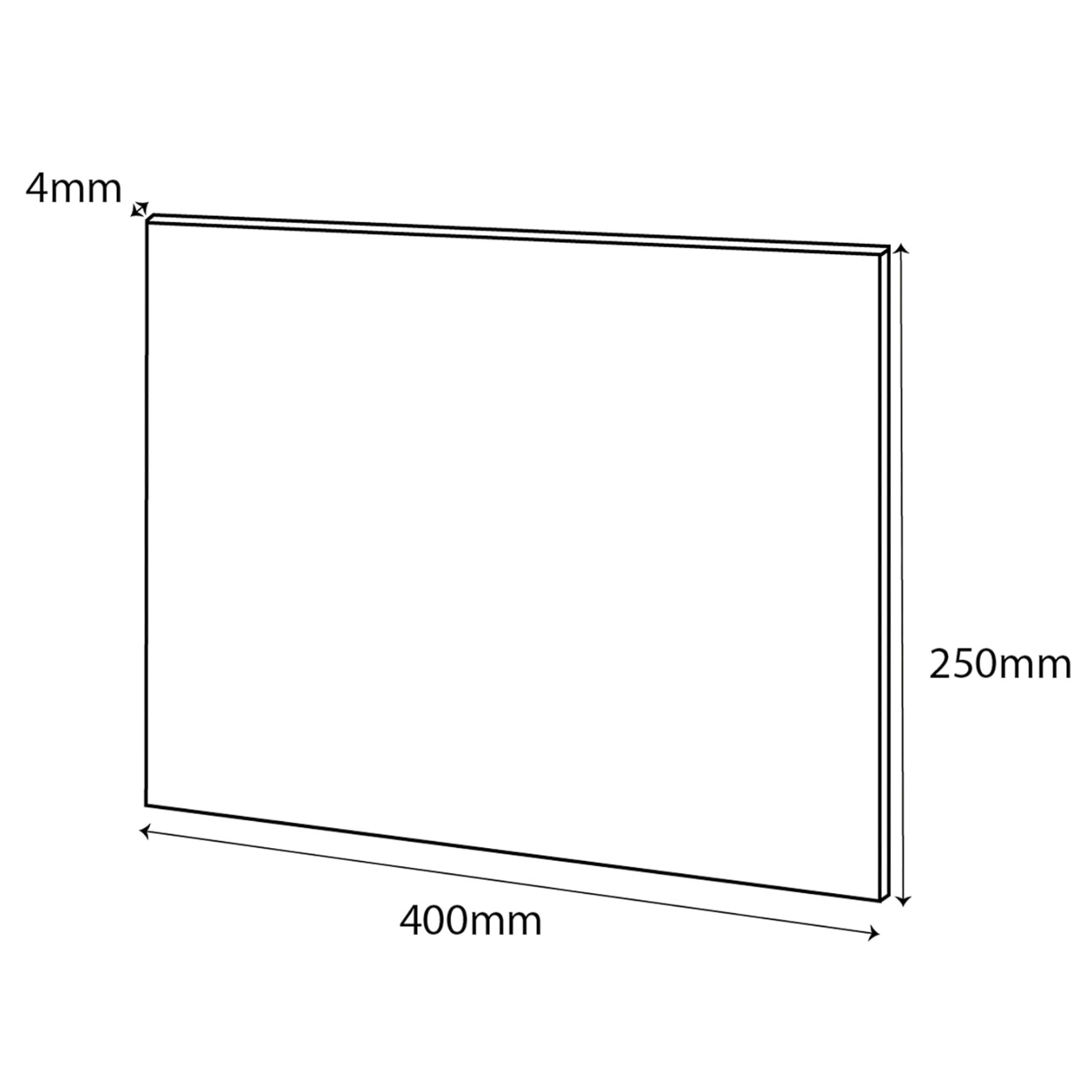 Splashwall Alloy Laminate Adhesive Double-sided Bathroom Splashback (H)25cm (W)40cm - Gloss Turquoise & slate grey Glass effect