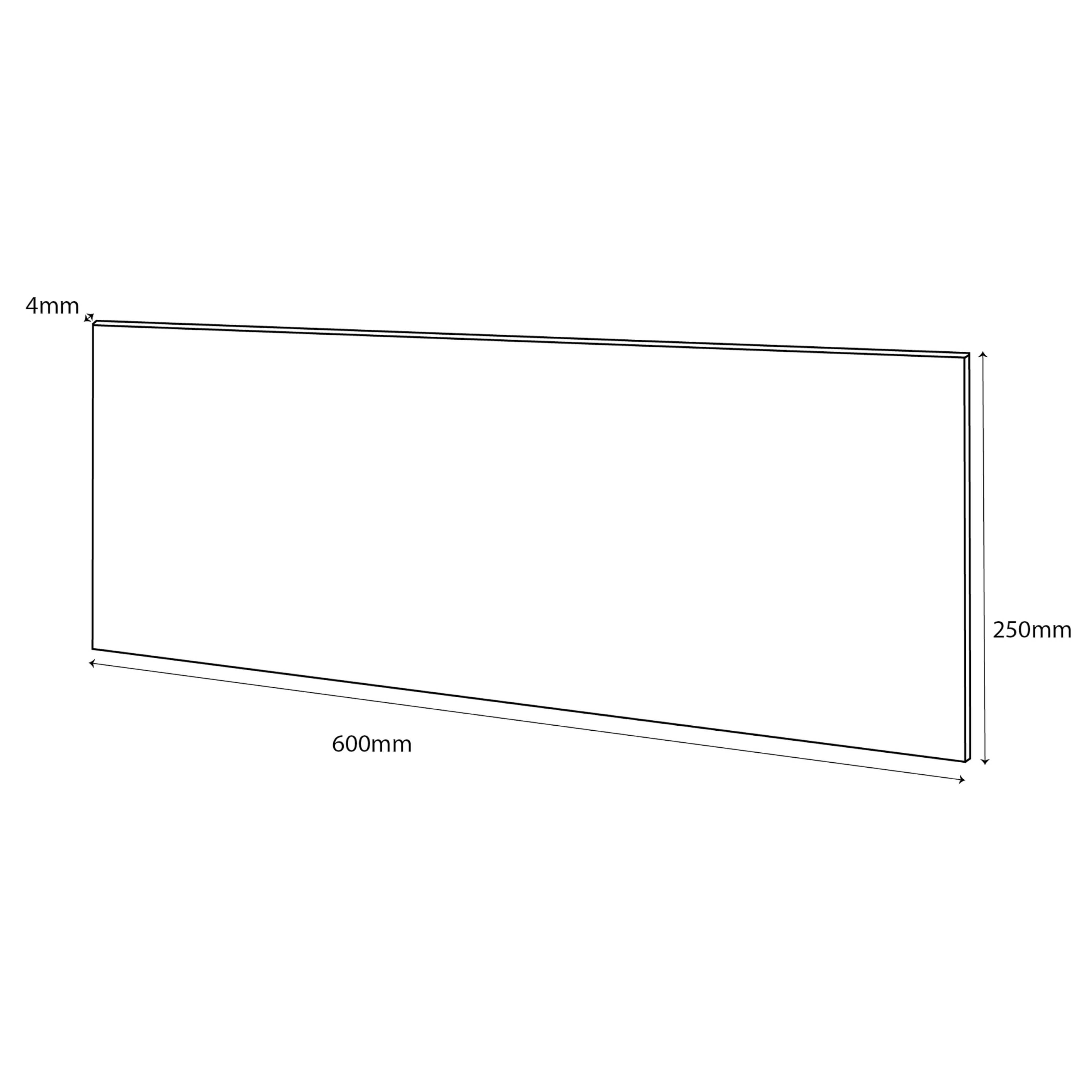 Splashwall Alloy Laminate Adhesive Double-sided Bathroom Splashback (H)25cm (W)80cm - Gloss Turquoise & slate grey Glass effect