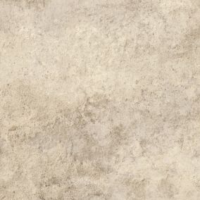 Splashwall Alloy Matt Beige Treviso Travertine effect Laminate Adhesive Bathroom Splashback (H)25cm (W)80cm