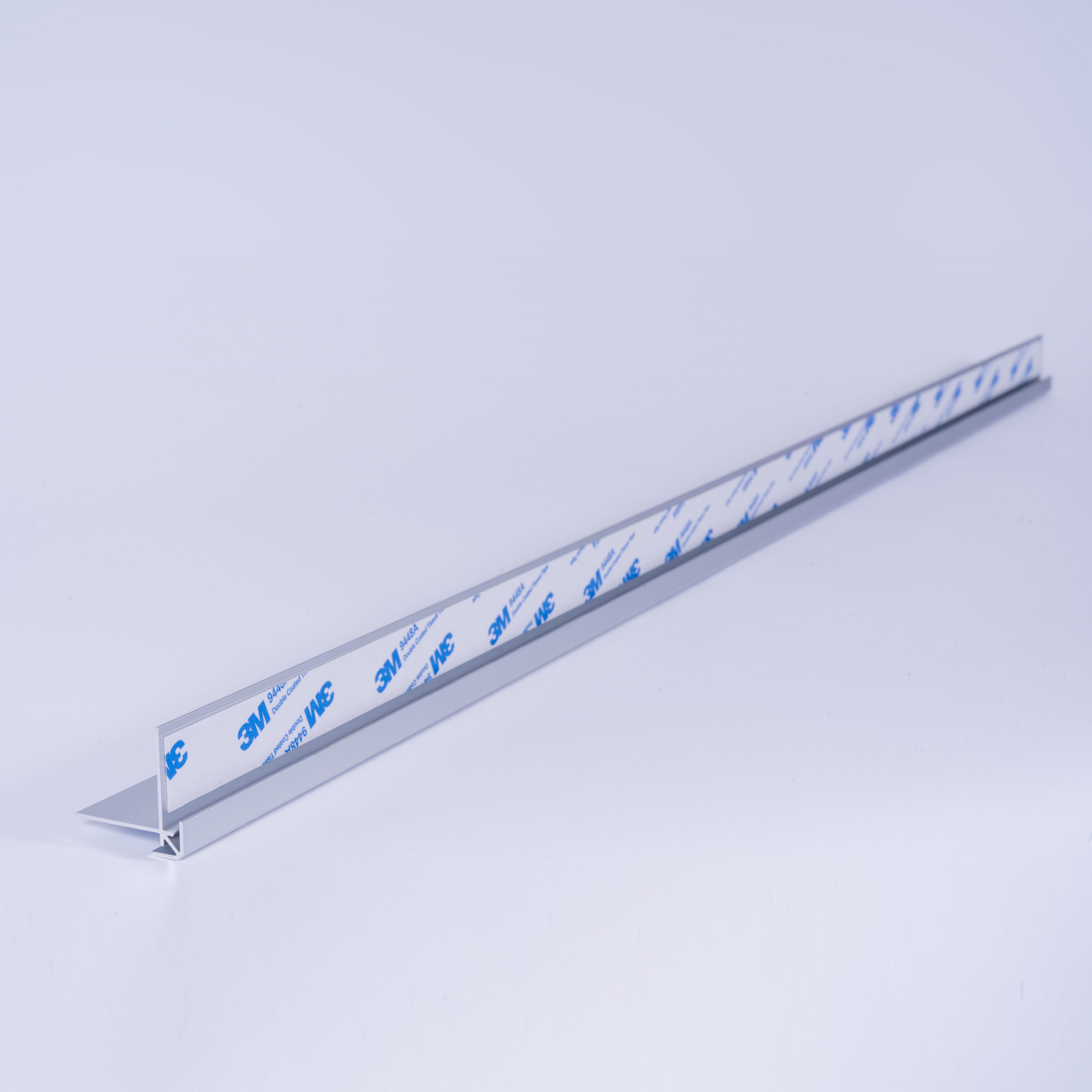 Splashwall Alloy Silver Aluminium External Worktop corner joint (H)600mm (W)4mm