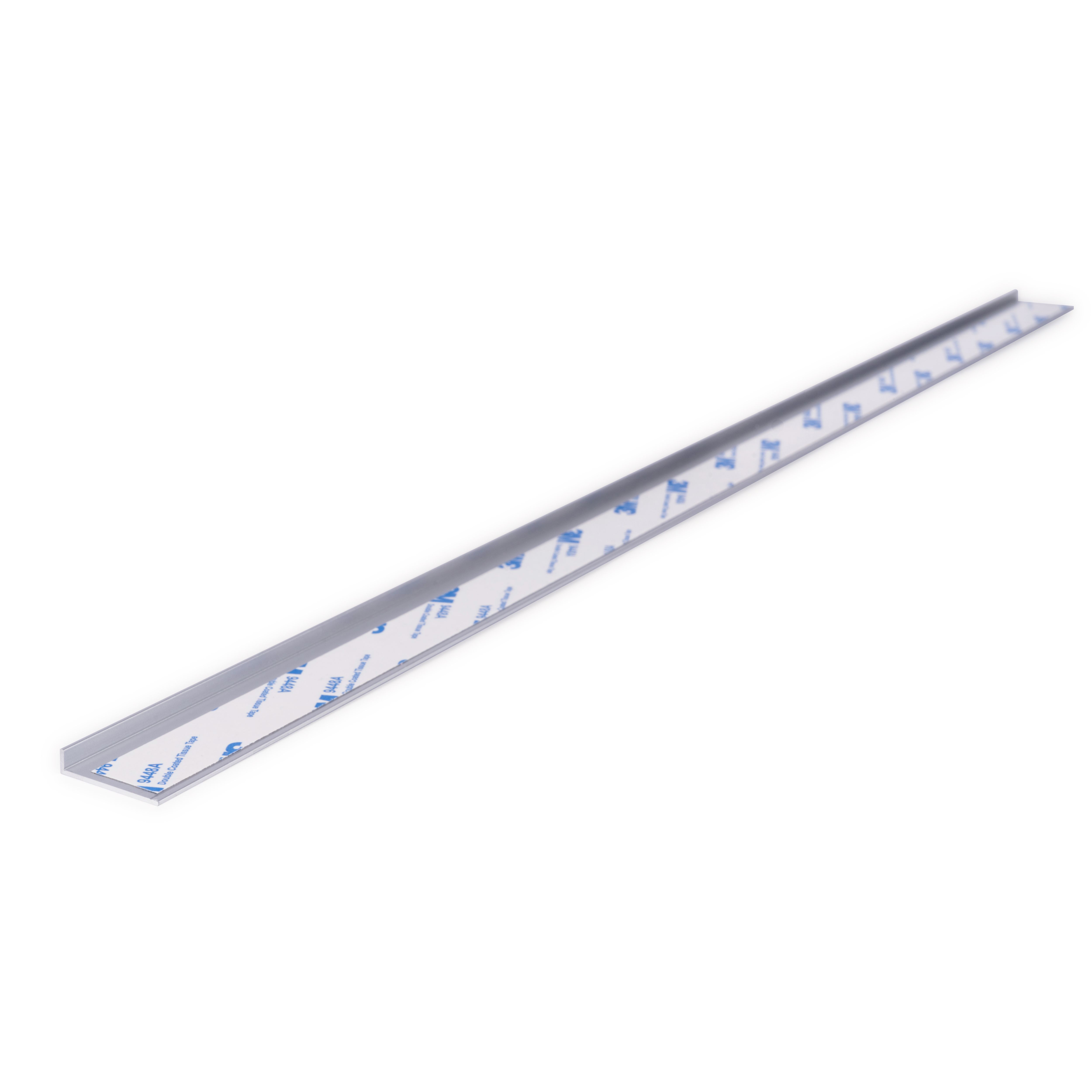 Splashwall Alloy Silver Aluminium Worktop end cap (H)600mm