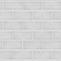 Splashwall Alloy White Cracked tile Aluminium Splashback, (H)800mm (W)600mm (T)4mm