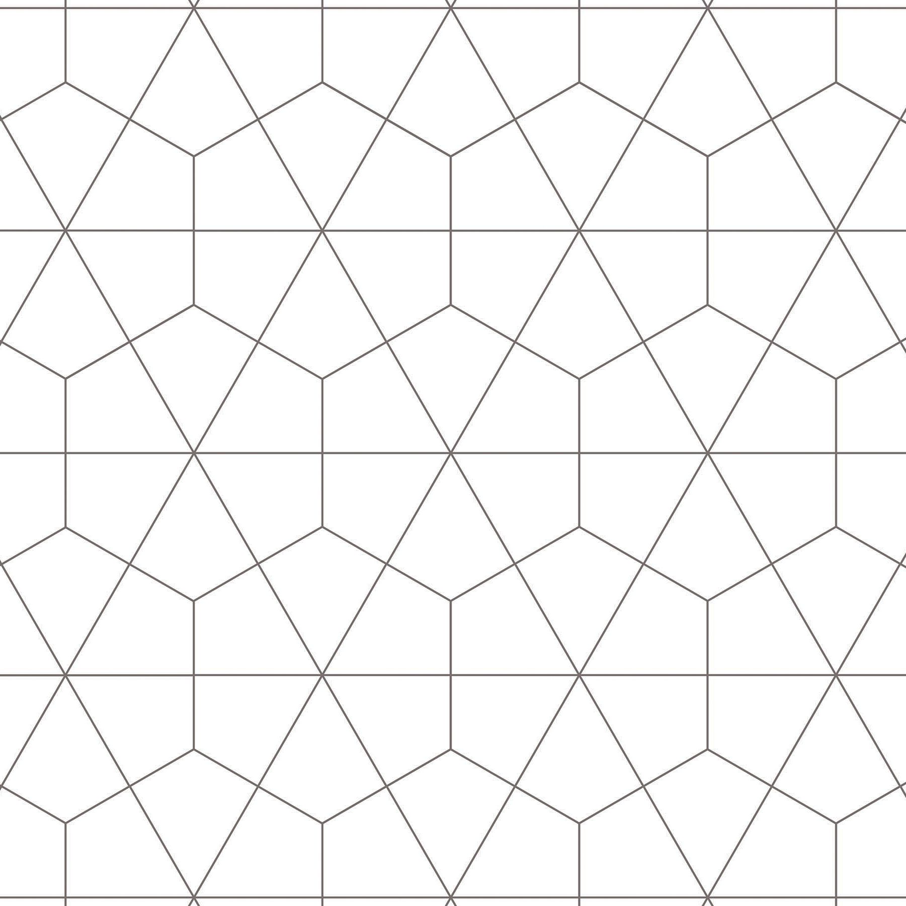 Splashwall Alloy White Diamond tile Geometric Aluminium Splashback, (H)750mm (W)2440mm (T)4mm
