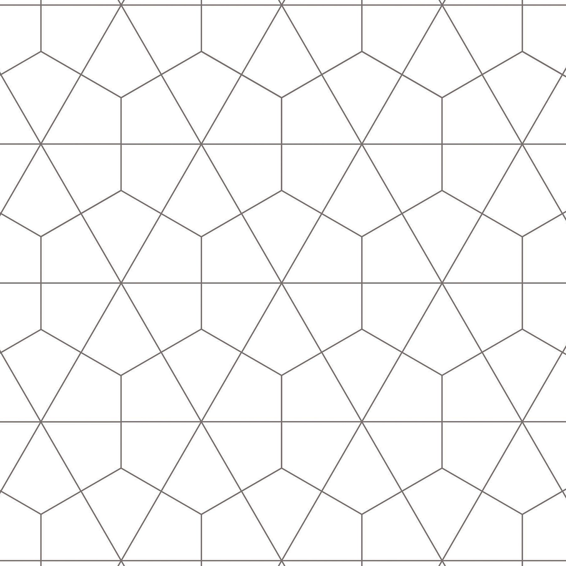 Splashwall Alloy White Diamond tile Geometric Aluminium Splashback, (H)750mm (W)2440mm (T)4mm