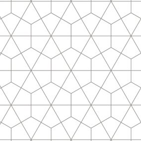 Splashwall Alloy White Diamond tile Geometric Aluminium Splashback, (H)800mm (W)900mm (T)4mm