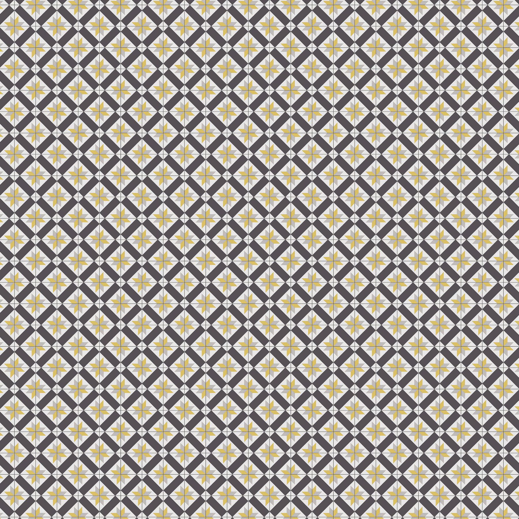 Splashwall Alloy Yellow Maltese ochre Mosaic Aluminium Splashback, (H)750mm (W)2440mm (T)4mm