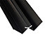 Splashwall Black Panel internal corner joint, (L)2420mm
