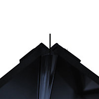 Splashwall Black Straight Panel internal corner joint, (L)2440mm (T)4mm