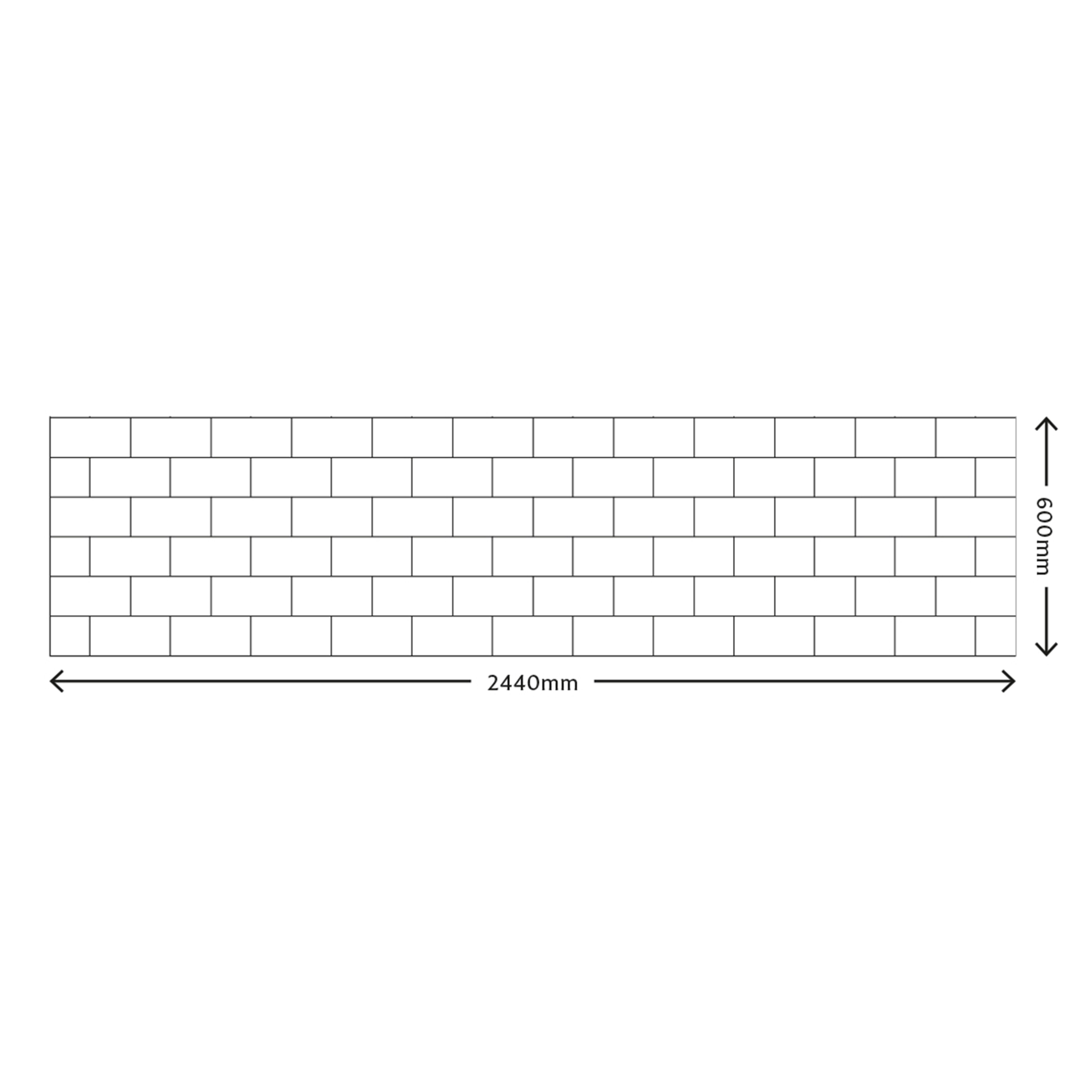 Splashwall Cream Melamine top surface of HPL Splashback, (H)600mm (W)2440mm (T)3mm