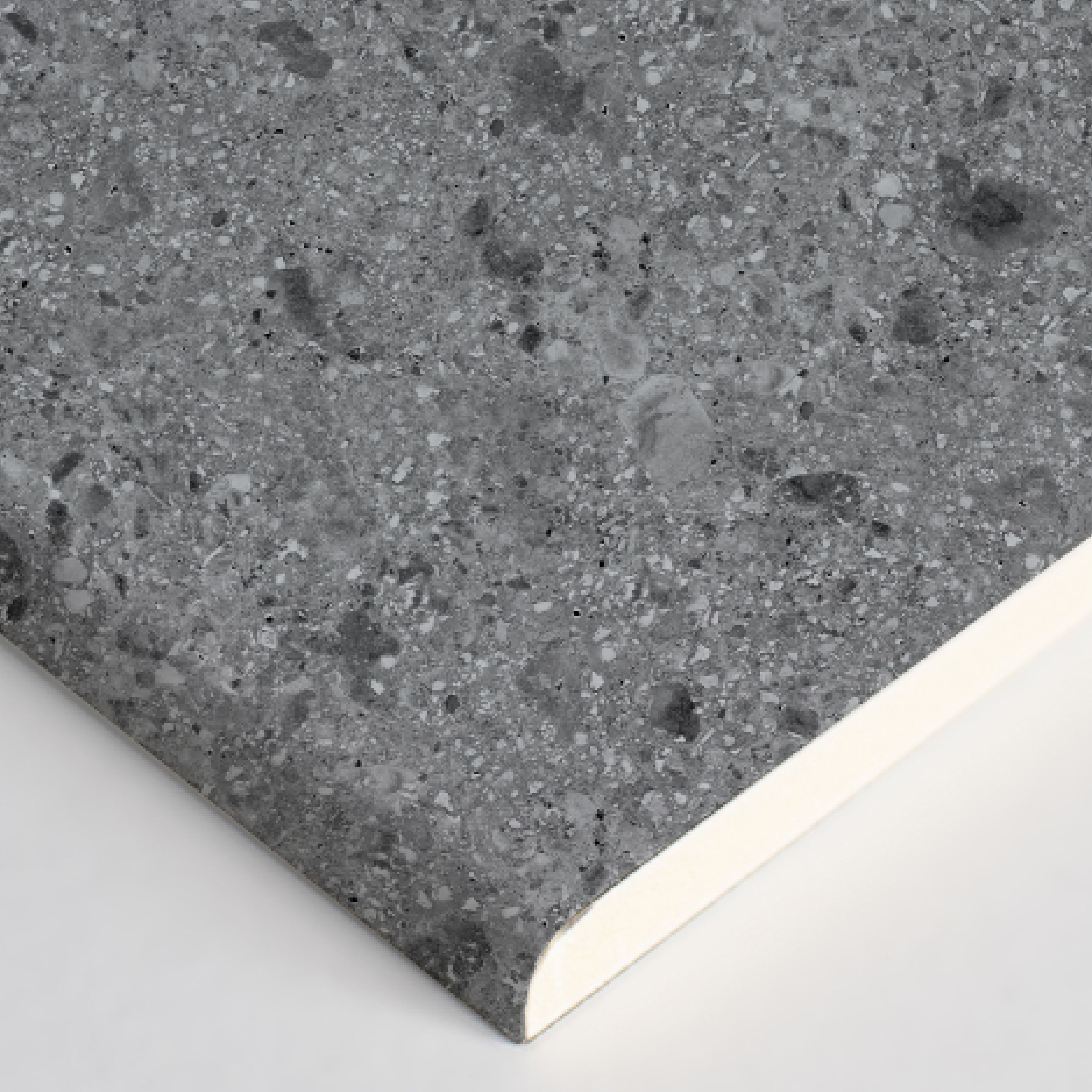 Splashwall Elite 2 panel Composite Bathroom & wet room Decorative panel kit (L)2420mm (W)1200mm - Grey Terrazzo Stone effect