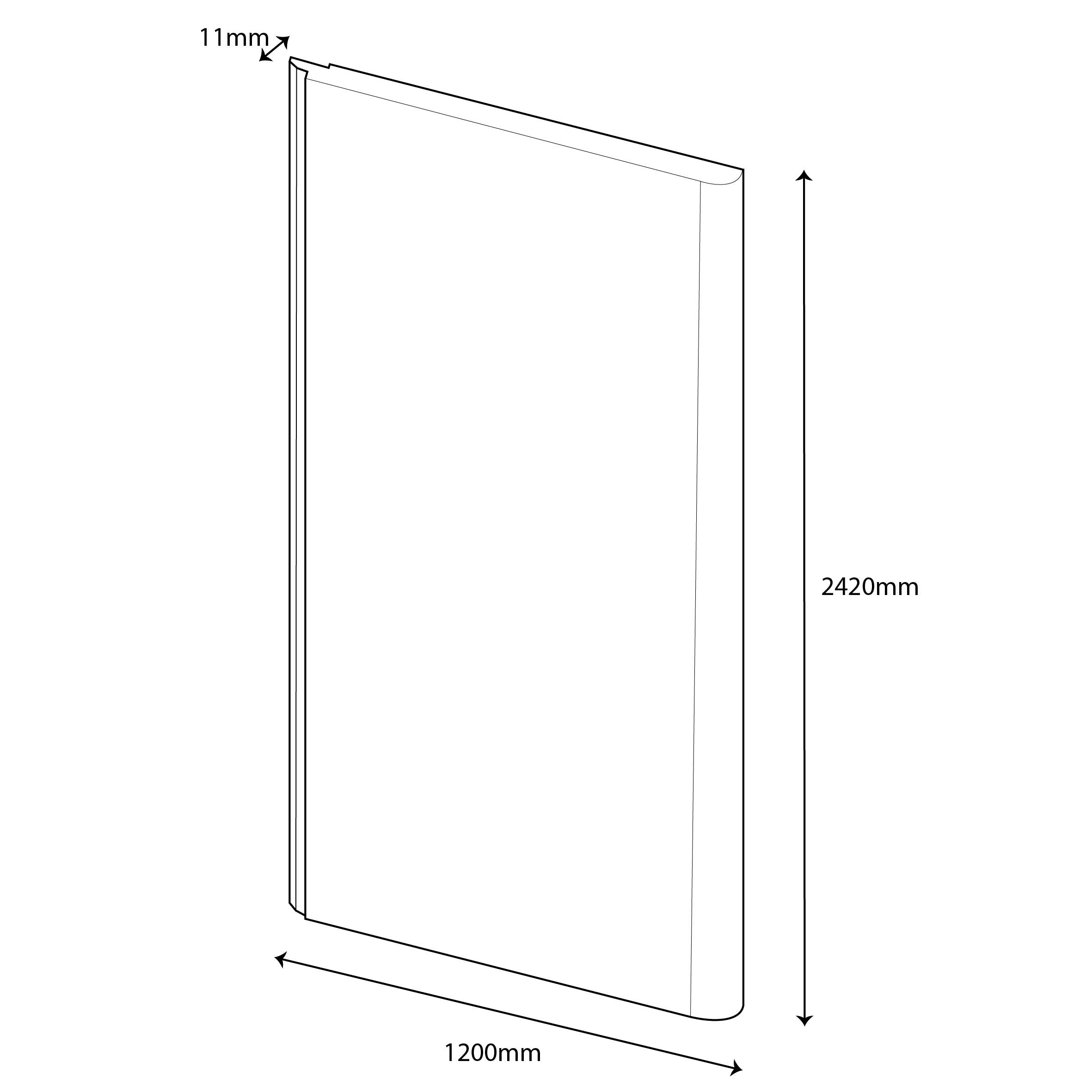 Splashwall Elite 3 panel Composite Bathroom & wet room Decorative panel kit (L)2420mm (W)1200mm - Light Grey Terrazzo Stone effect