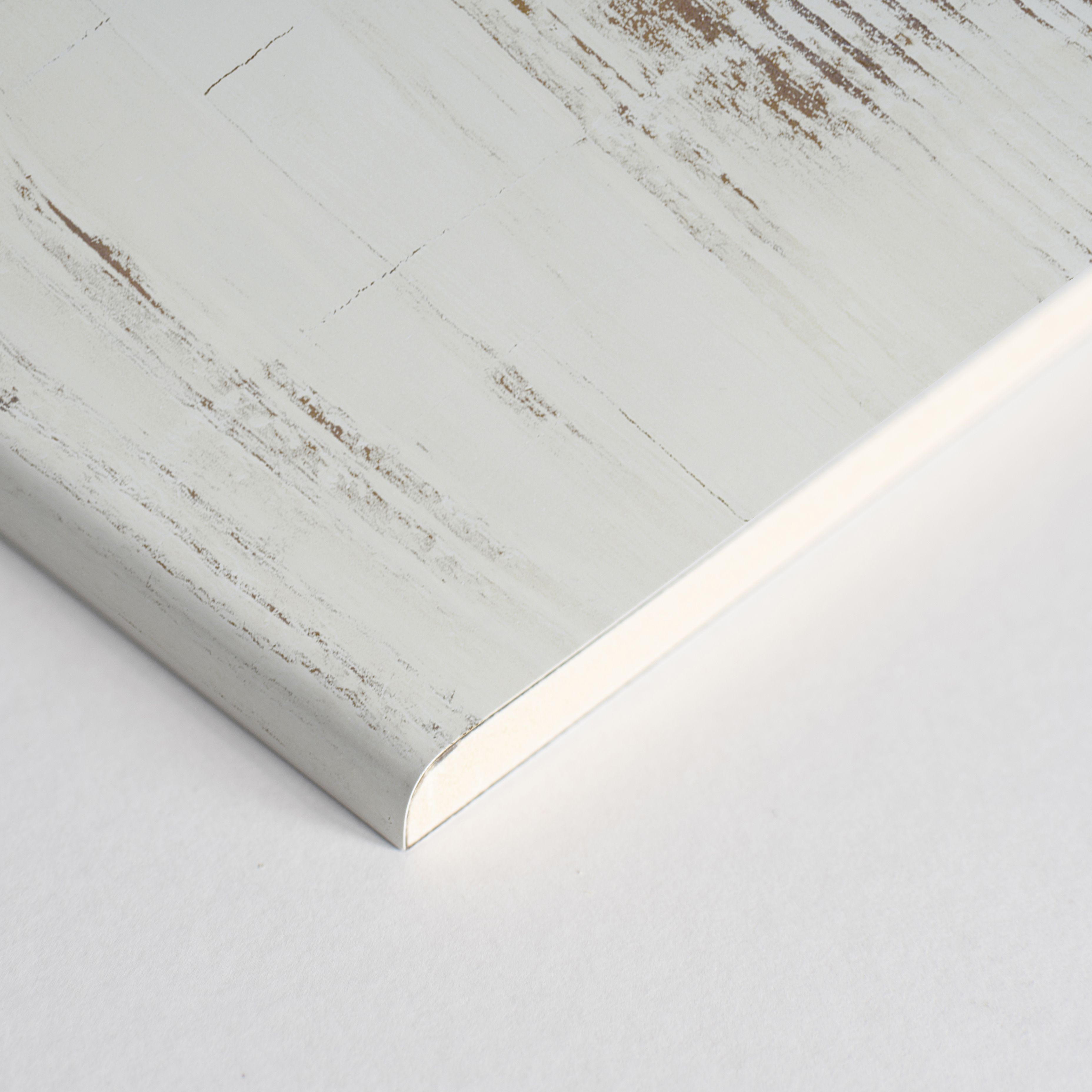 Splashwall Elite Matt Antique limed Pine Post-formed 3 sided Shower Wall panel kit (L)2420mm (W)1200mm (T)11mm