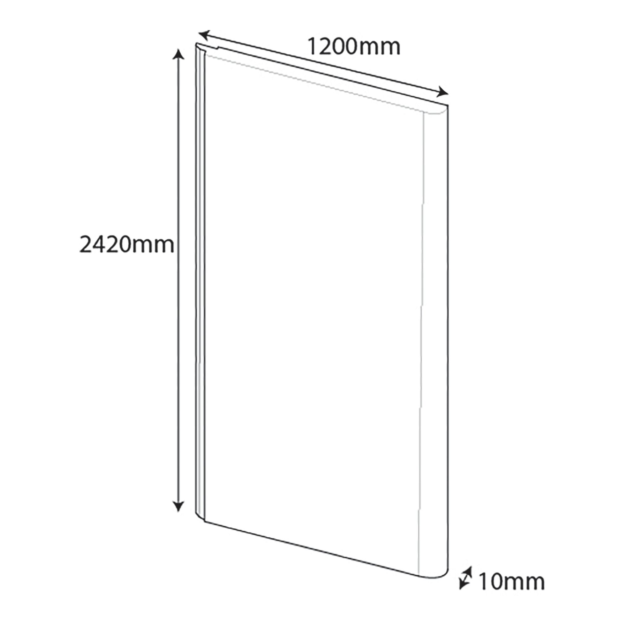 Splashwall Elite Matt Light oak brown Fixed Post formed Shower wall panel (H)242cm (W)120cm (T)1cm