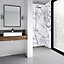 Splashwall Elite Matt Marmo migliore Tongue & groove Shower wall panel (H)242cm (W)120cm (T)1.1cm