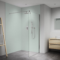 Splashwall Elite Matt Mint green Post-formed 2 sided Shower Wall panel kit (L)2420mm (W)1200mm (T)11mm