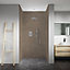 Splashwall Elite Matt Mocha Marble effect 3 sided Shower Wall panel kit (L)2420mm (W)1200mm (T)11mm