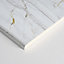 Splashwall Elite Matt Nero port bianco Post-formed 2 sided Shower Wall panel kit (L)2420mm (W)1200mm (T)11mm