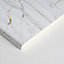 Splashwall Elite Matt Nero port bianco Post-formed 3 sided Shower Wall panel kit (L)2420mm (W)1200mm (T)11mm
