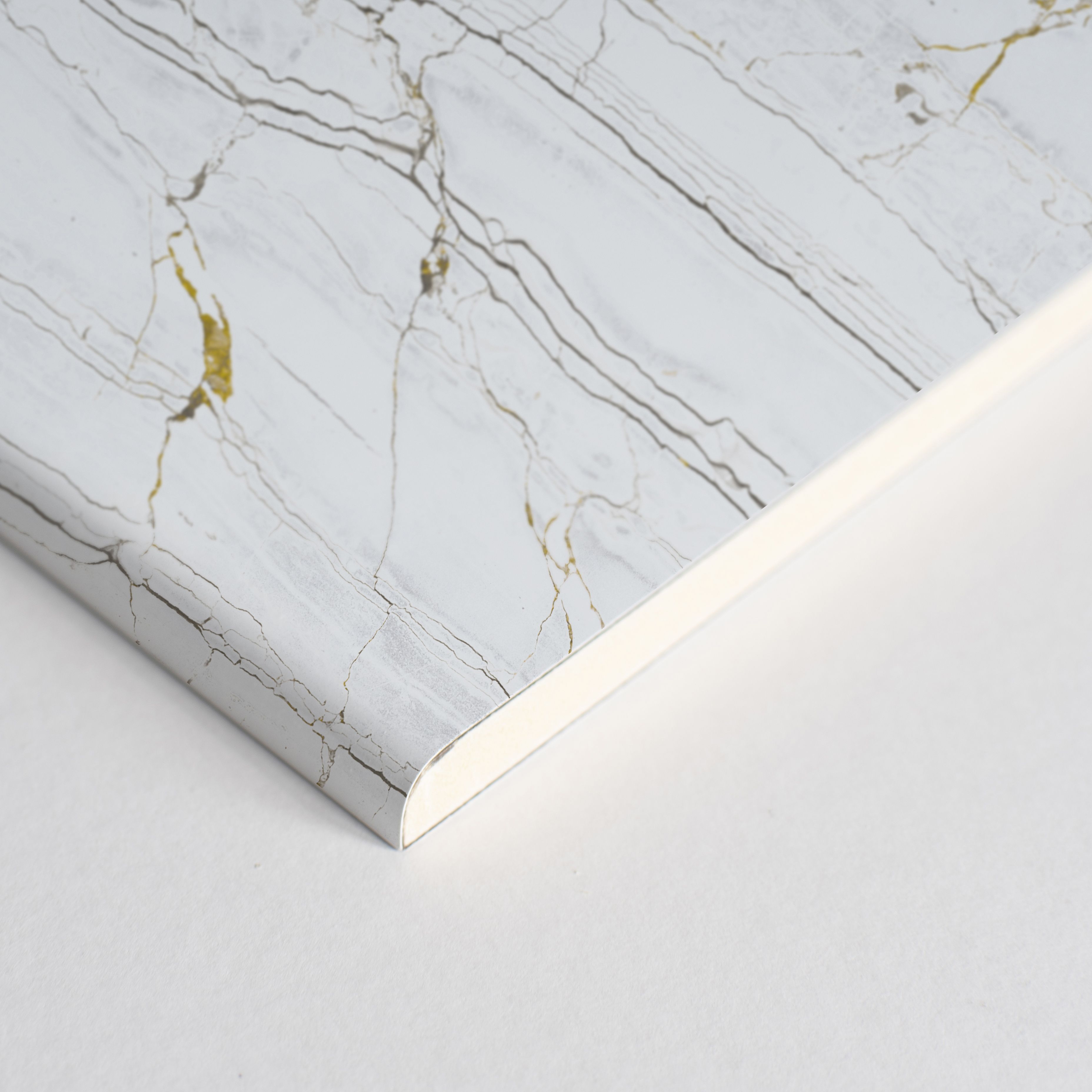 Splashwall Elite Matt Nero port bianco Shower wall panel (H)242cm (W)120cm (T)1.1cm