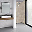 Splashwall Elite Matt Treviso Tongue & groove Shower wall panel (H)242cm (W)60cm (T)1.1cm