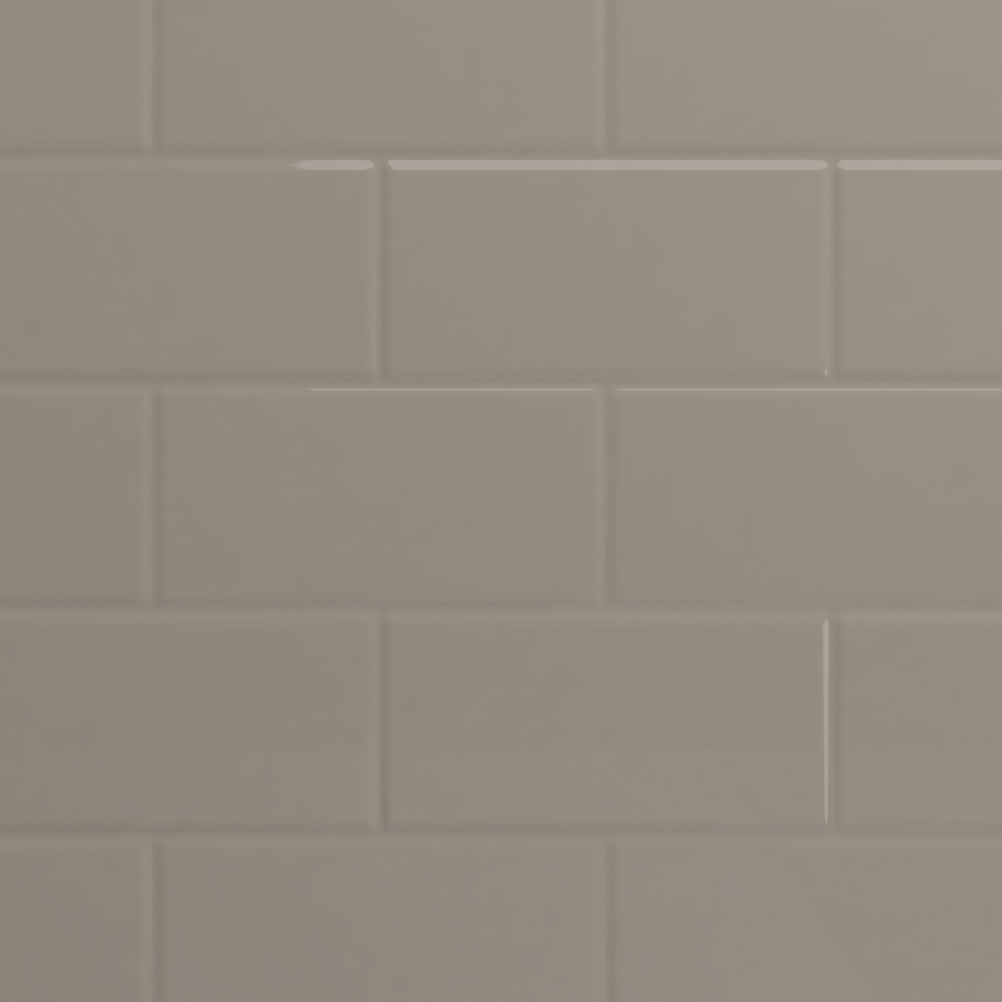Splashwall Gloss Coffee Tile effect 2 sided Shower Panel kit (L)2420mm (W)1200mm (T)3mm