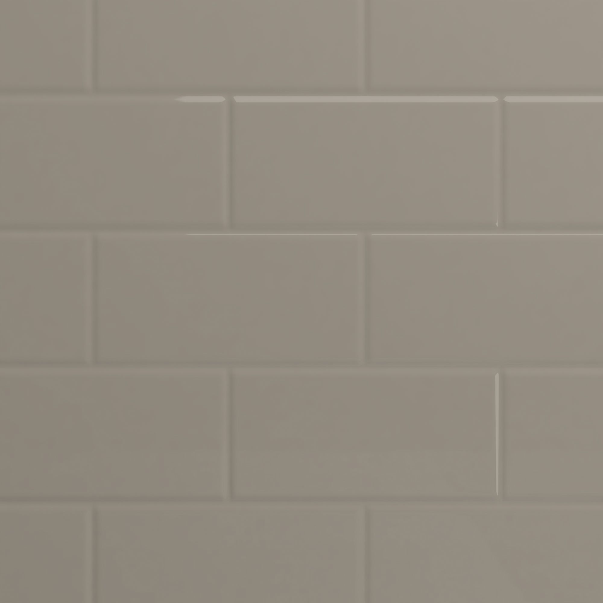 Splashwall Gloss Coffee Tile effect 3 sided Shower Panel kit (L)2420mm (W)1200mm (T)3mm