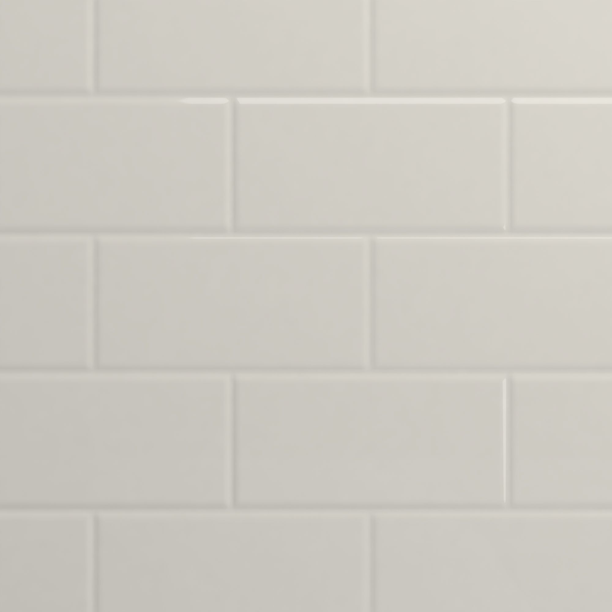 Splashwall Gloss Cream Tile effect 3 sided Shower Panel kit (L)1200mm (W)2420mm (T)3mm