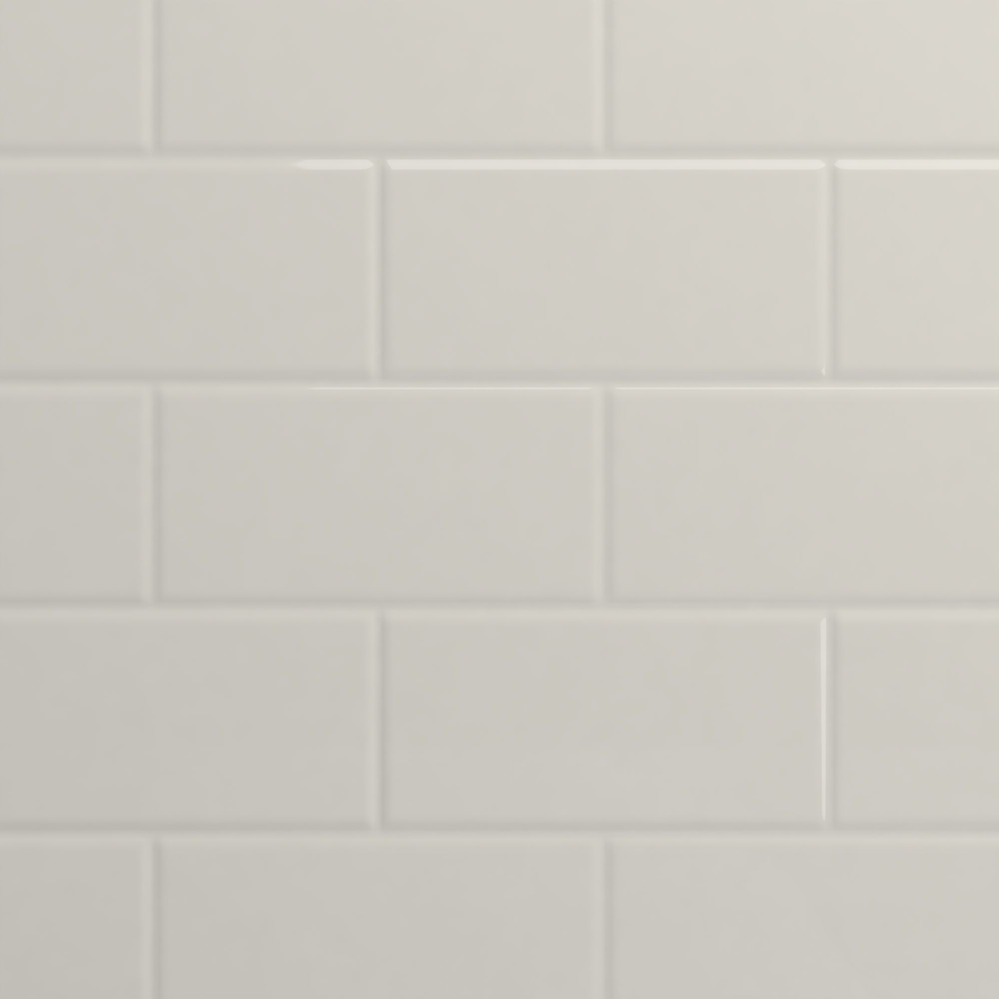 Splashwall Gloss Cream Tile effect 3 sided Shower Panel kit (L)2420mm (W)1200mm (T)3mm