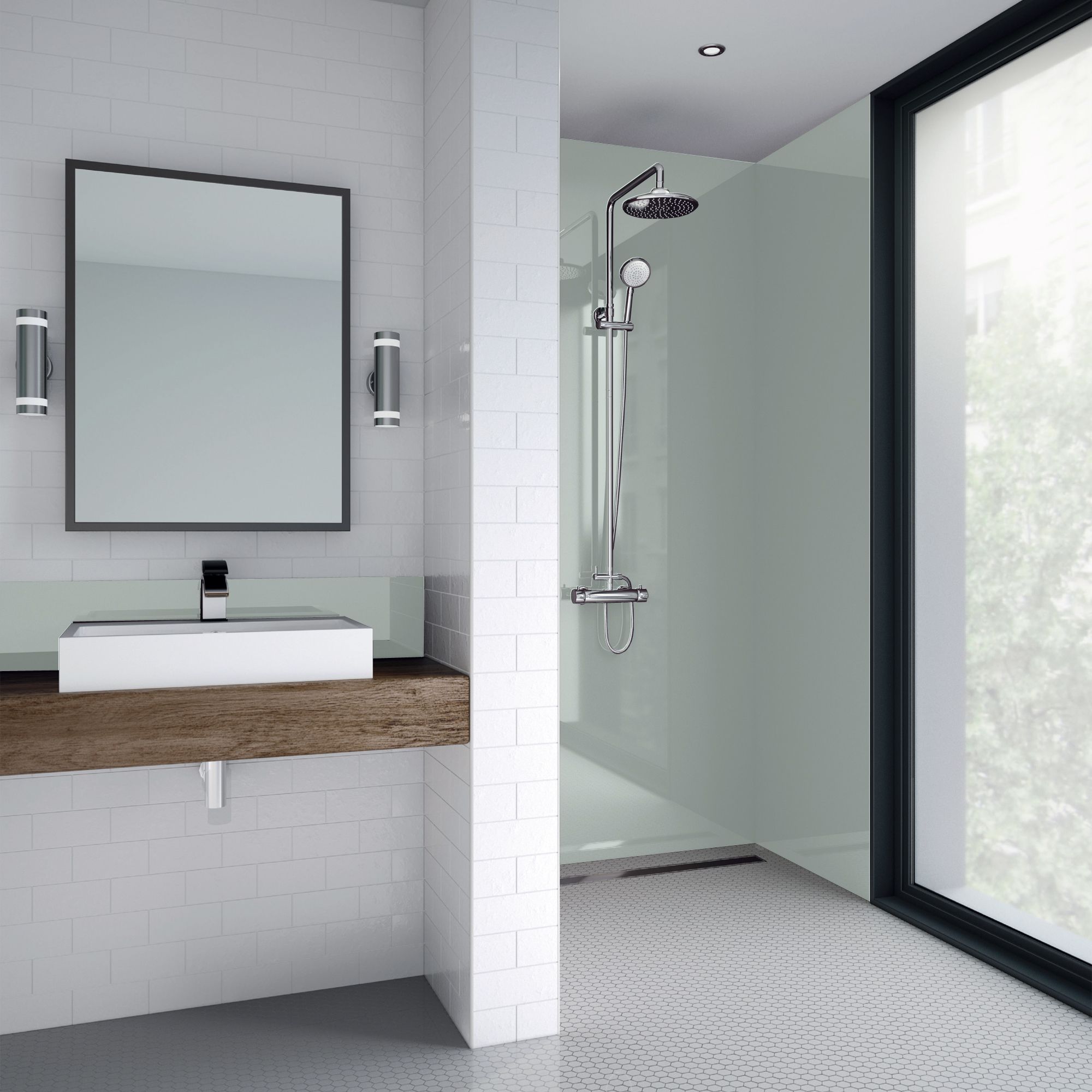 Splashwall Gloss Mist Acrylic Panel (W)60cm x (H)244cm x (D)4mm