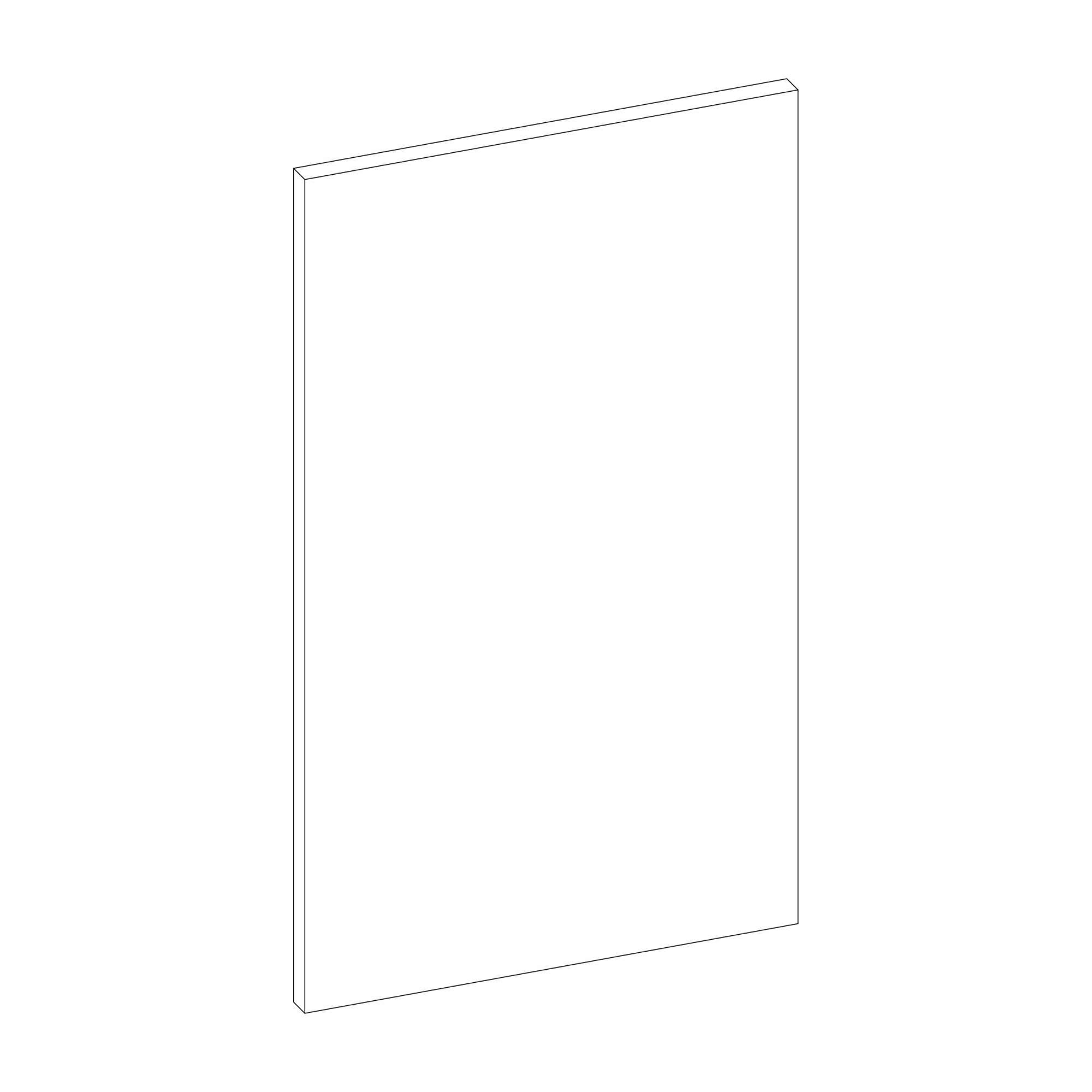 Splashwall Gloss Pale lemon Acrylic Panel (W)120cm x (H)242cm x (D)4mm