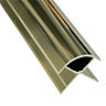 Splashwall Gold effect Panel external corner joint, (L)2420mm