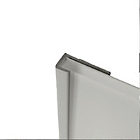 Splashwall Grey Panel end cap, (W)400mm (T)4mm