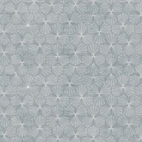 Splashwall Grey Tile MDF Splashback, (H)1220mm (W)2440mm (T)10mm