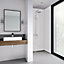 Splashwall Impressions Gloss Metallic grey Clean cut 3 sided Shower Panel kit (L)2420mm (W)1200mm (T)11mm