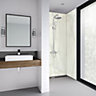 Splashwall Impressions Gloss Milano marble effect Milano marble effect Clean cut 3 sided Shower Panel kit (L)2420mm (W)1200mm (T)11mm