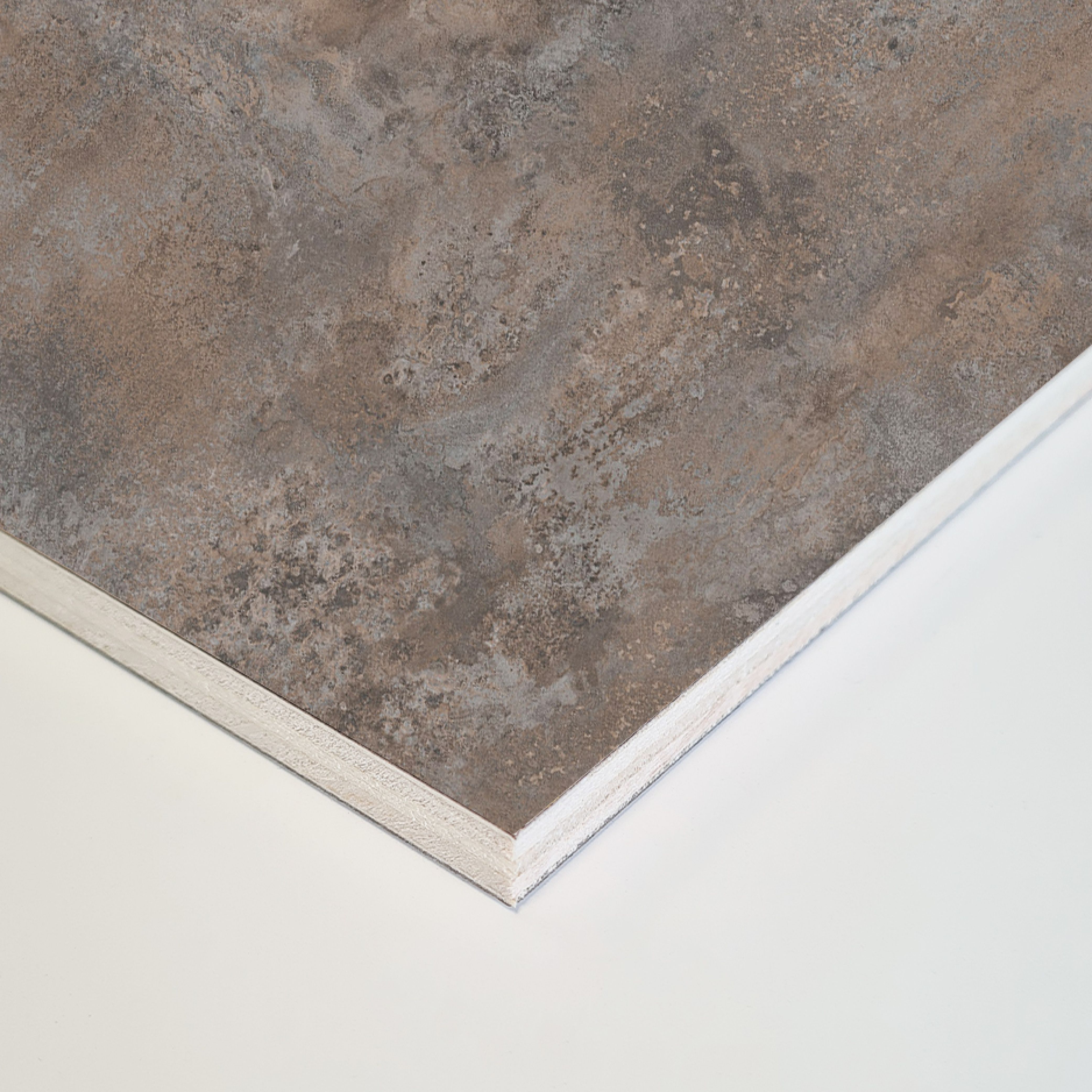 Splashwall Laminate Tongue & groove Bathroom & wet room Decorative panel (H)2420mm (W)1200mm - Matt Caldeira Stone effect