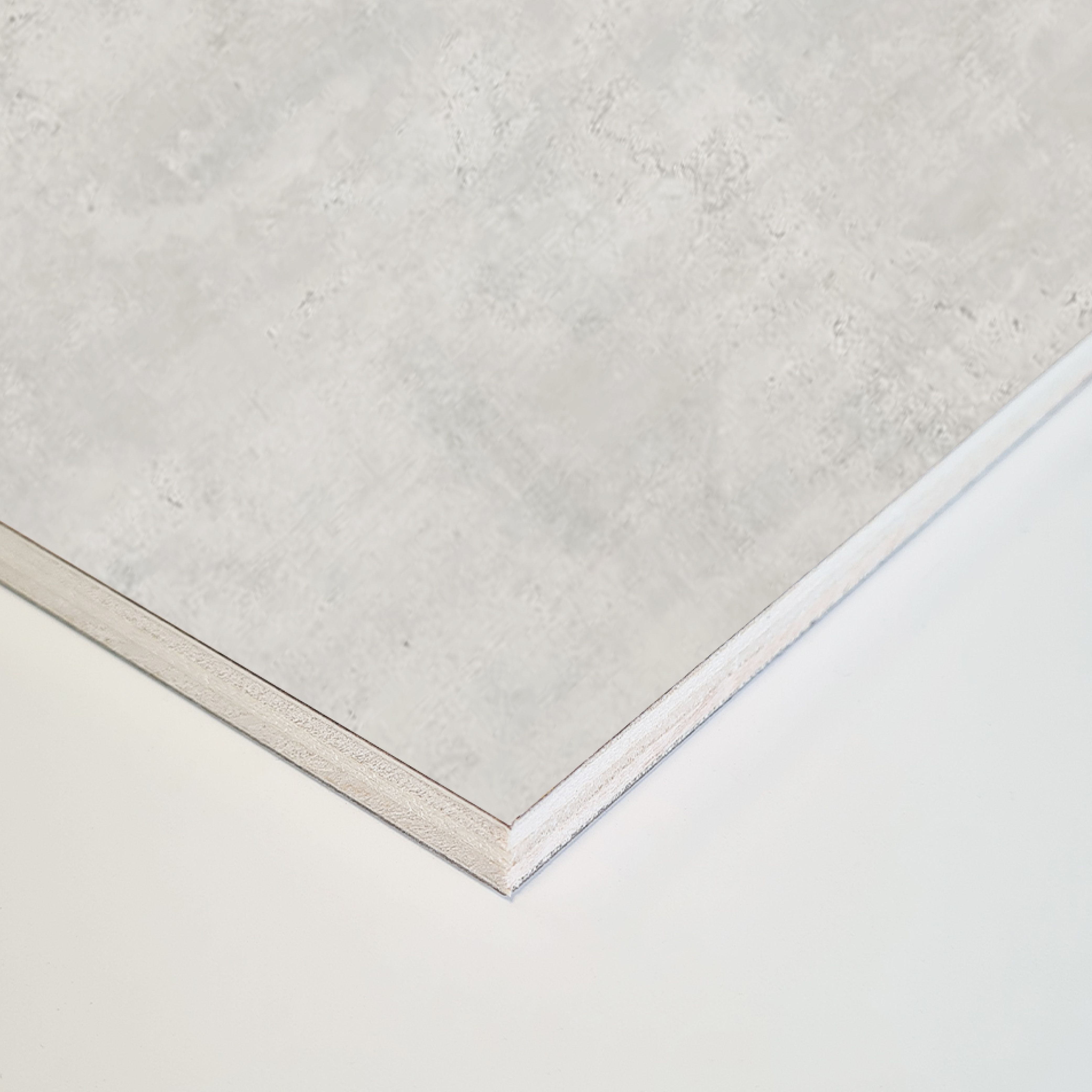 Splashwall Laminate Tongue & groove Bathroom & wet room Decorative panel (H)2420mm (W)1200mm - Matt Ciment Brut Stone effect