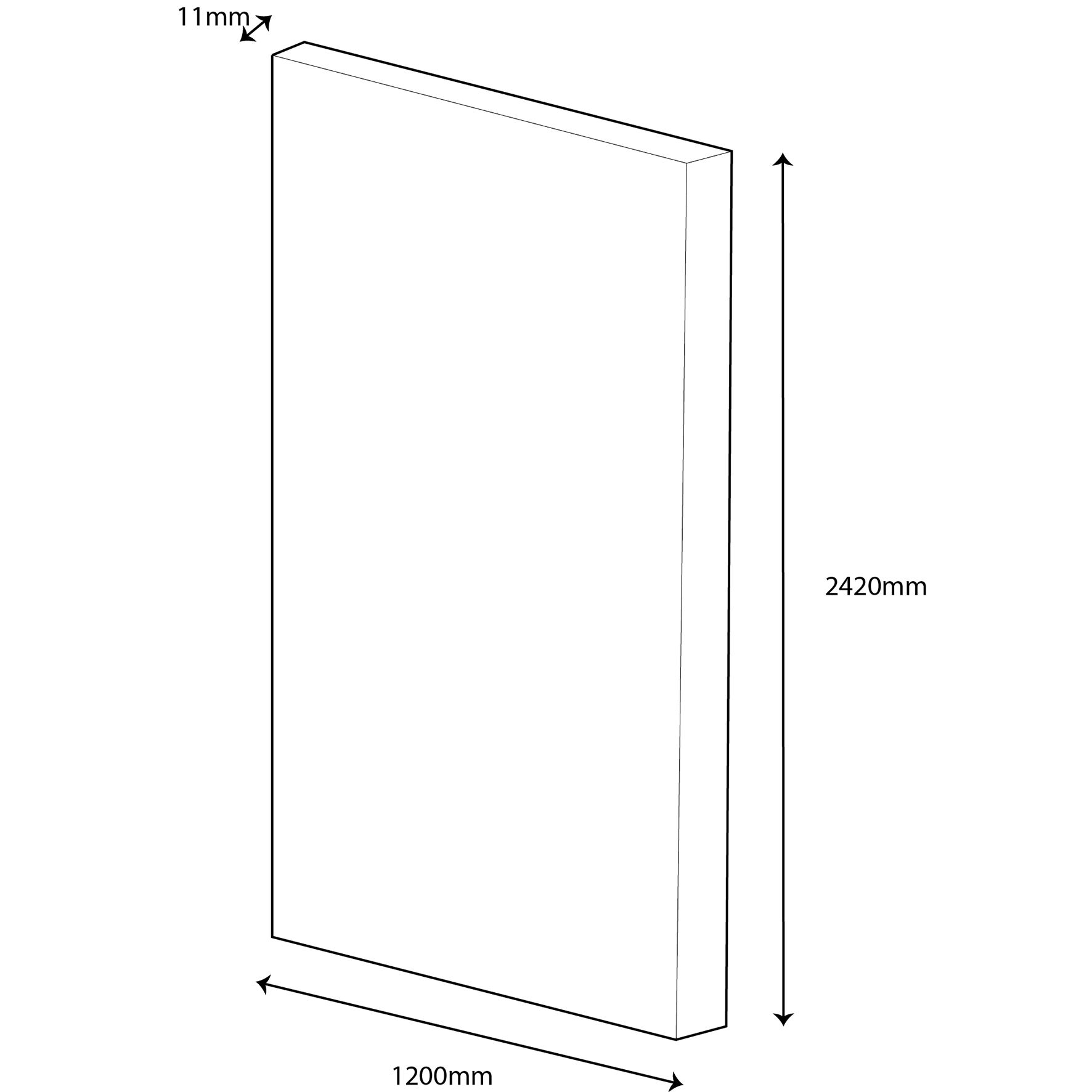 Splashwall Laminate Tongue & groove Bathroom & wet room Decorative panel (H)2420mm (W)1200mm - Matt Cosmos Stone effect