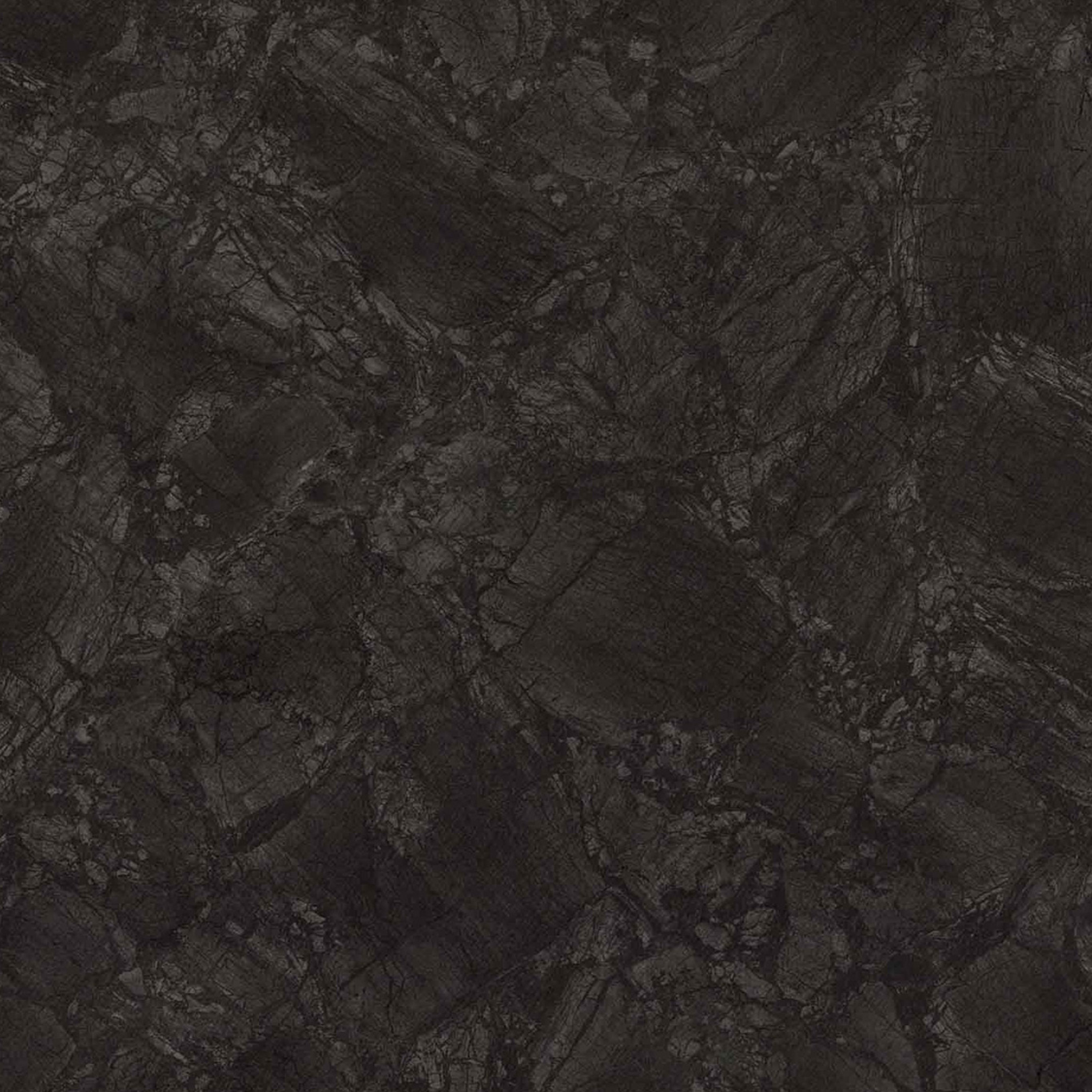 Splashwall Laminate Tongue & groove Bathroom & wet room Decorative panel (H)2420mm (W)1200mm - Matt Raja Black Stone effect